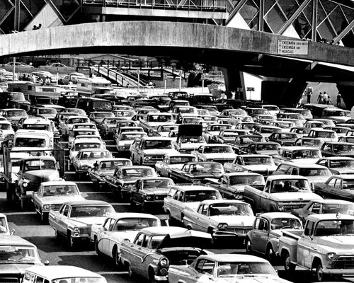 Early 1960s traffic jam - 1960s,